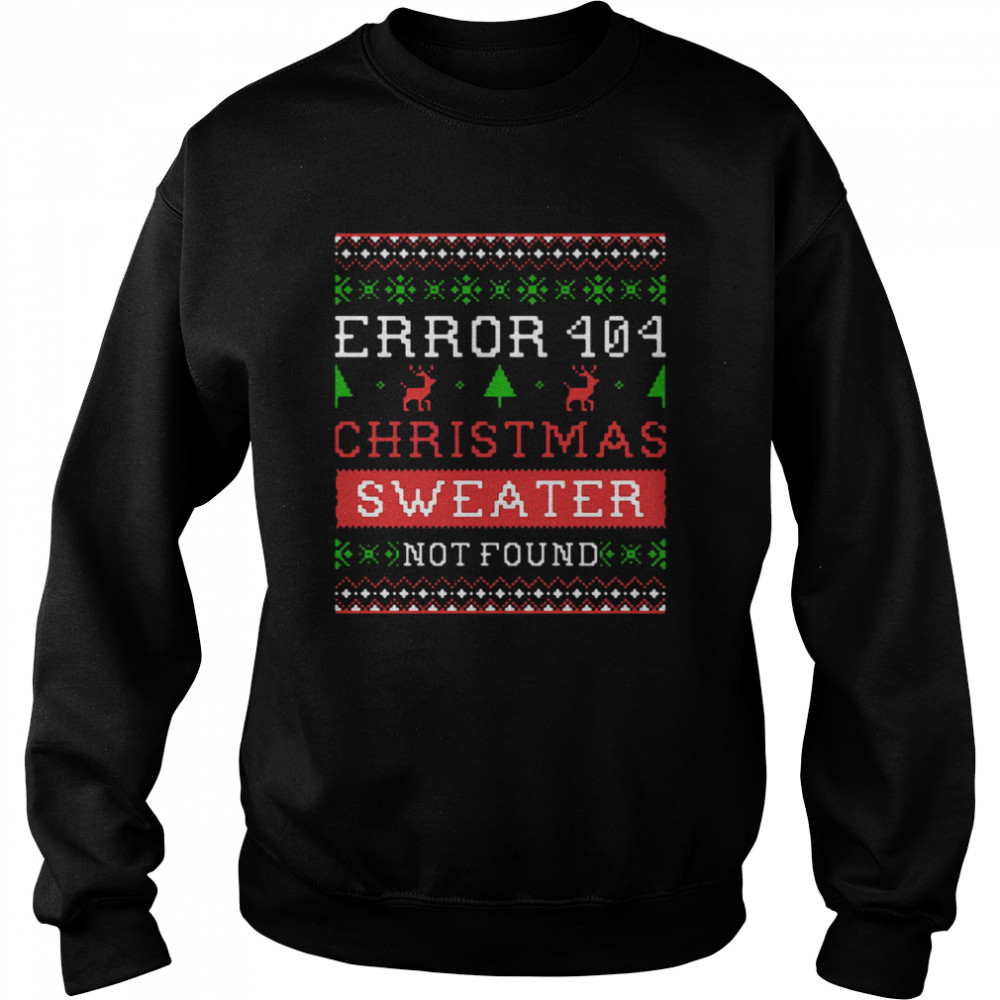 Error 404 Longsleeve Christmas Sweater Not Found Ugly  Unisex Sweatshirt