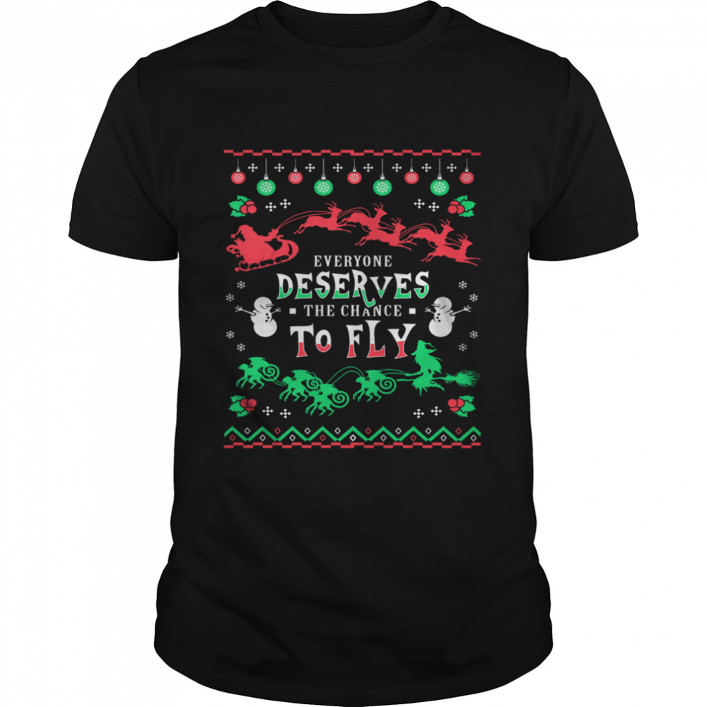 Everyone Deserves The Chance To Fly Christmas  Classic Men's T-shirt