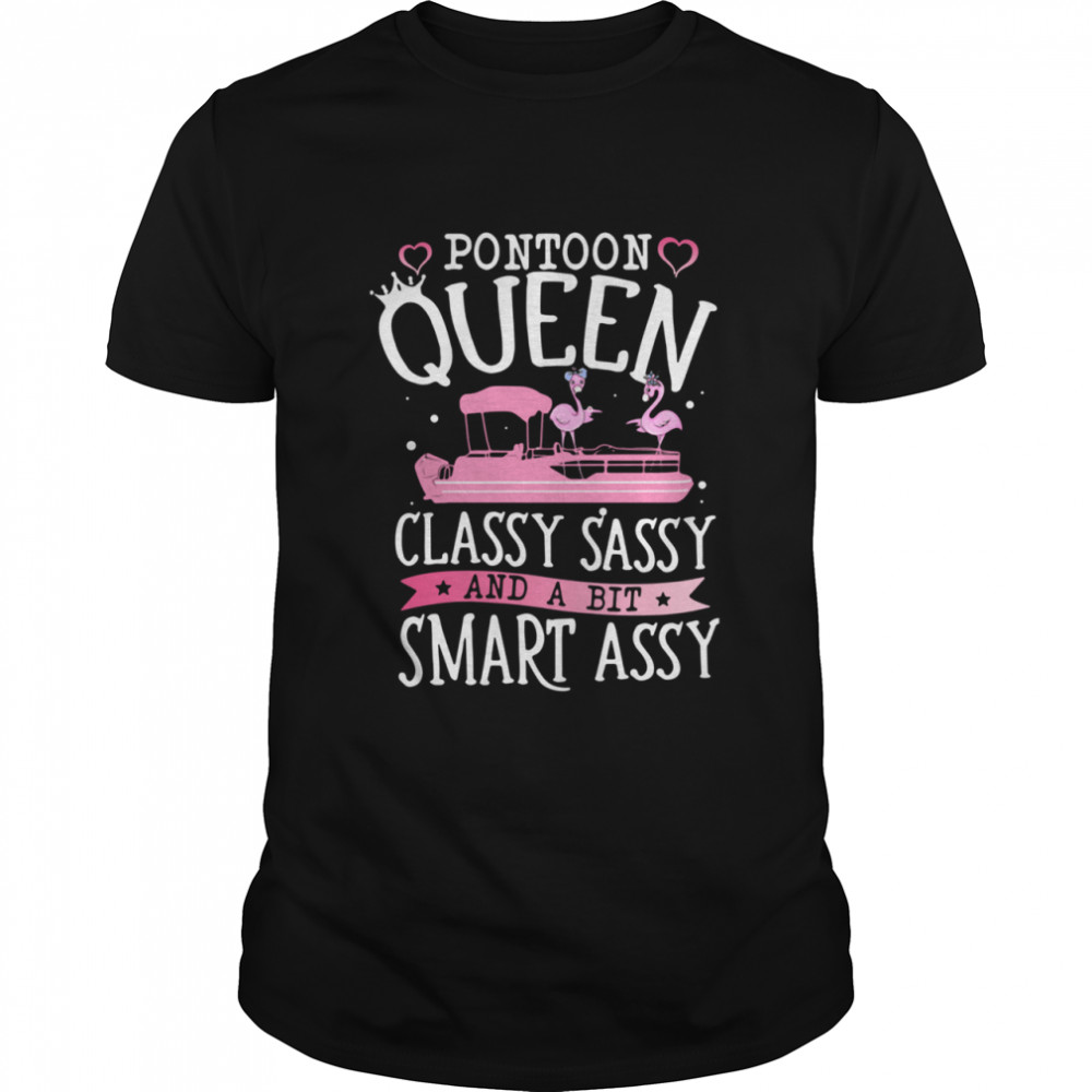 Flamingo Pontoon Queen Classy Sassy And A Bit Smart Assy  Classic Men's T-shirt