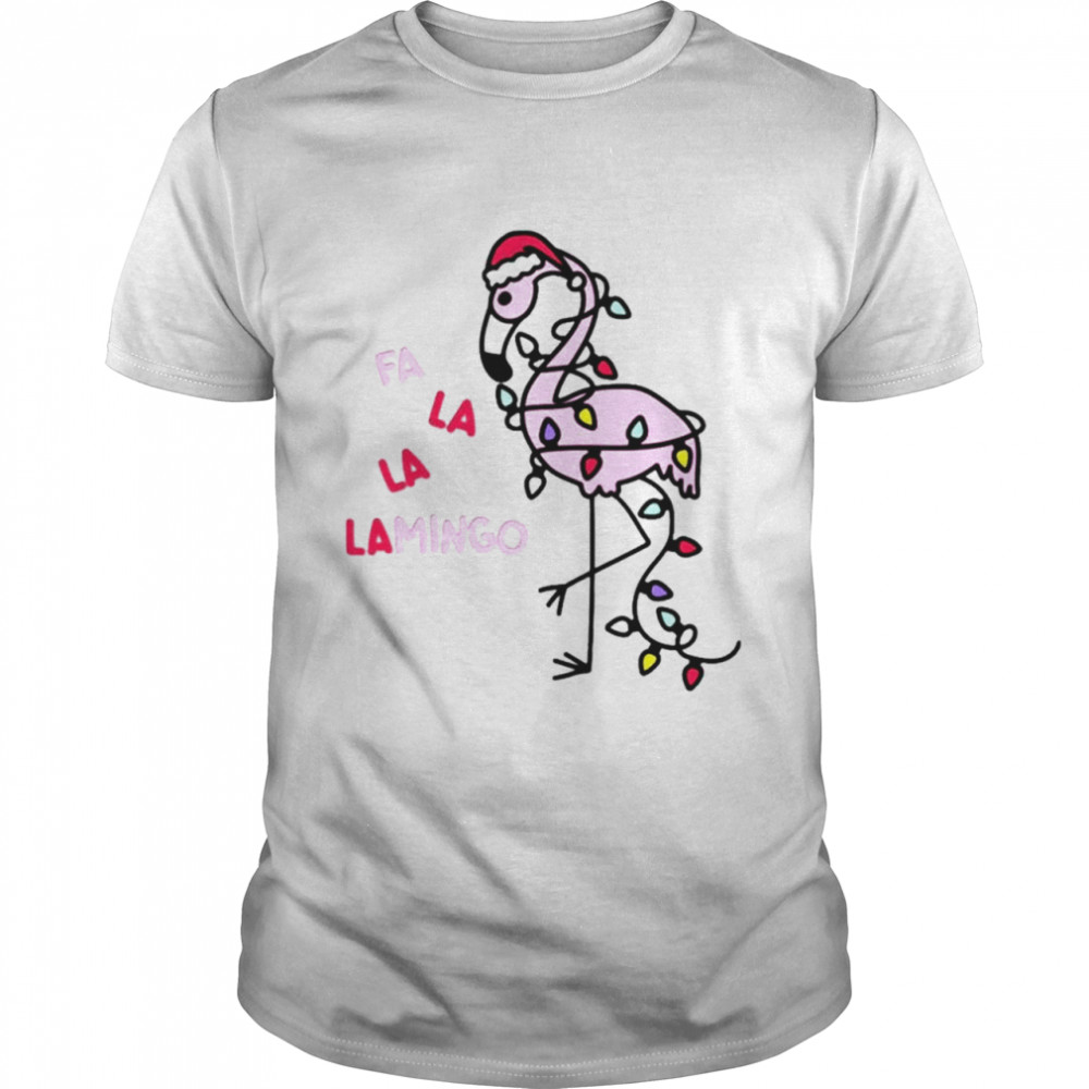 Flamingo fa la la la Christmas shirt