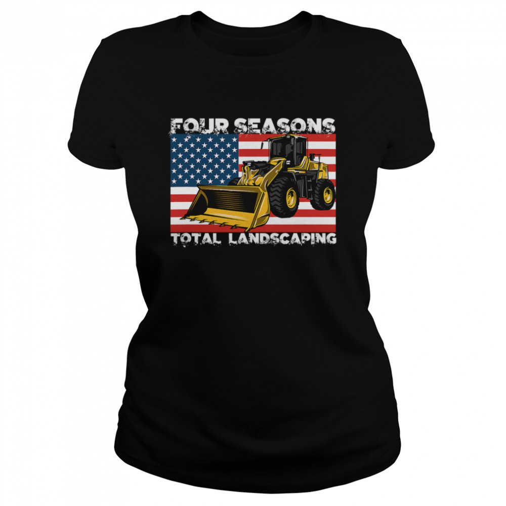 Four Season Total Landscaping American flag  Classic Women's T-shirt