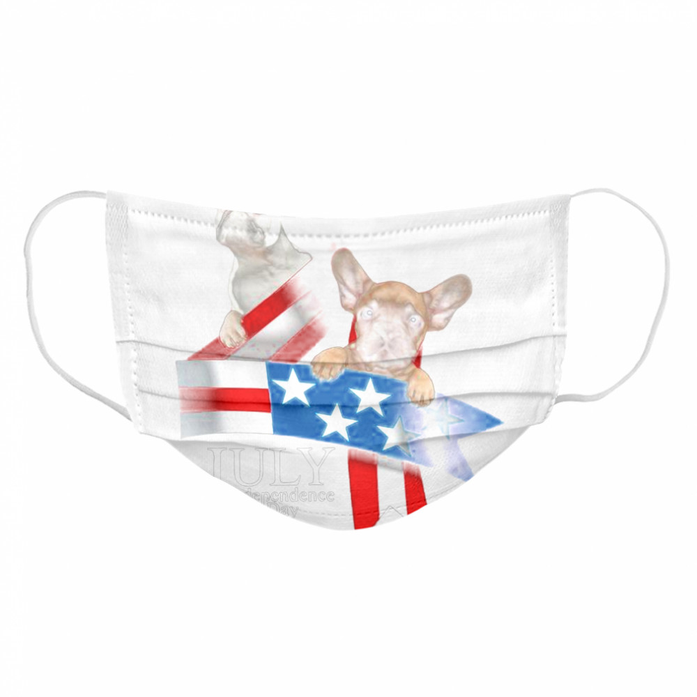 French Bulldog 4 Of July Independence Day American Flag  Cloth Face Mask