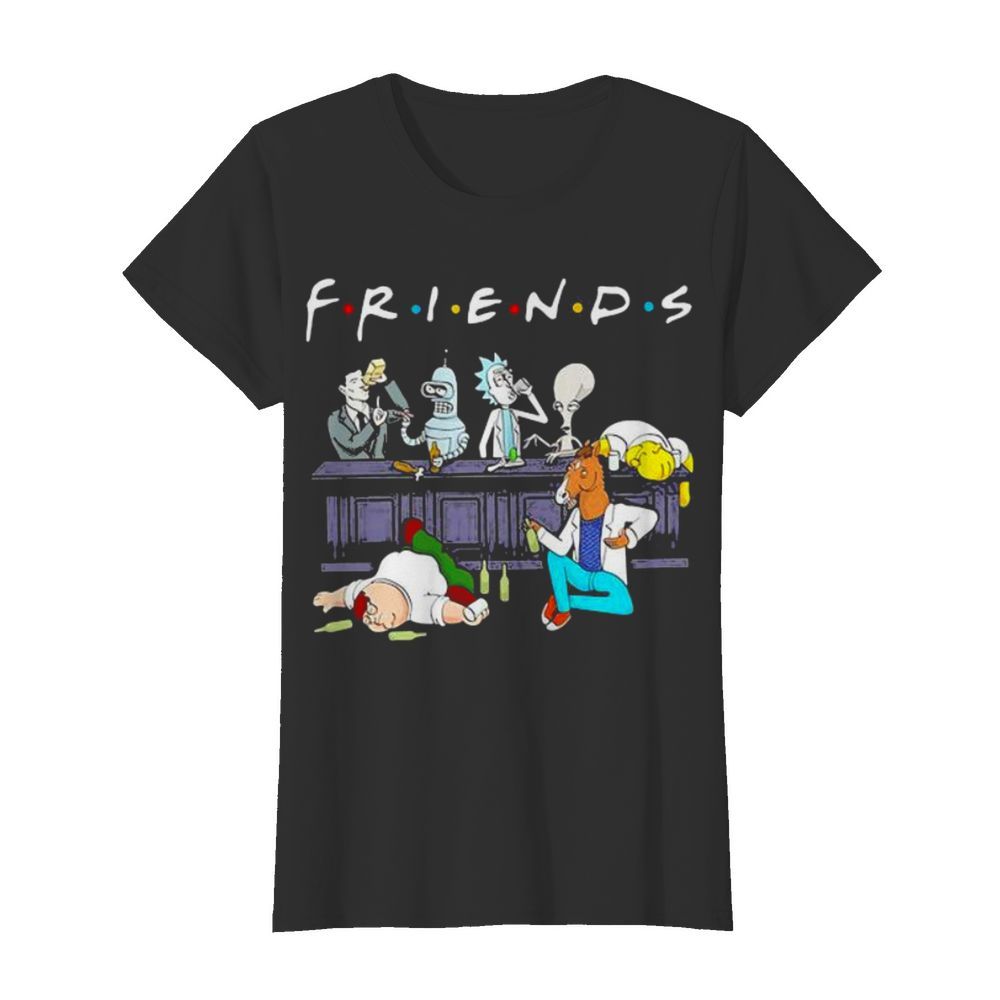 Friends Rick Horse Drink Wine Reservoir Drinkers  Classic Women's T-shirt