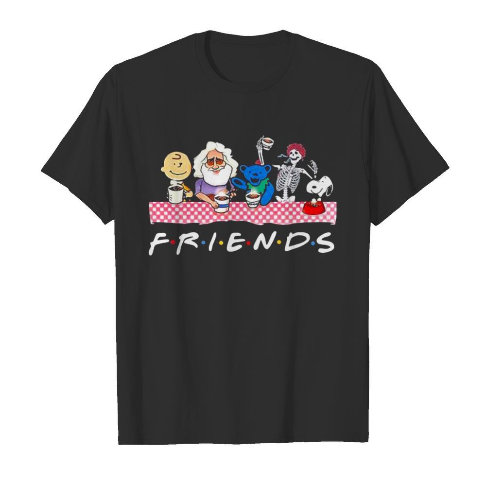 Friends Skull Grateful Dead Peanuts shirt