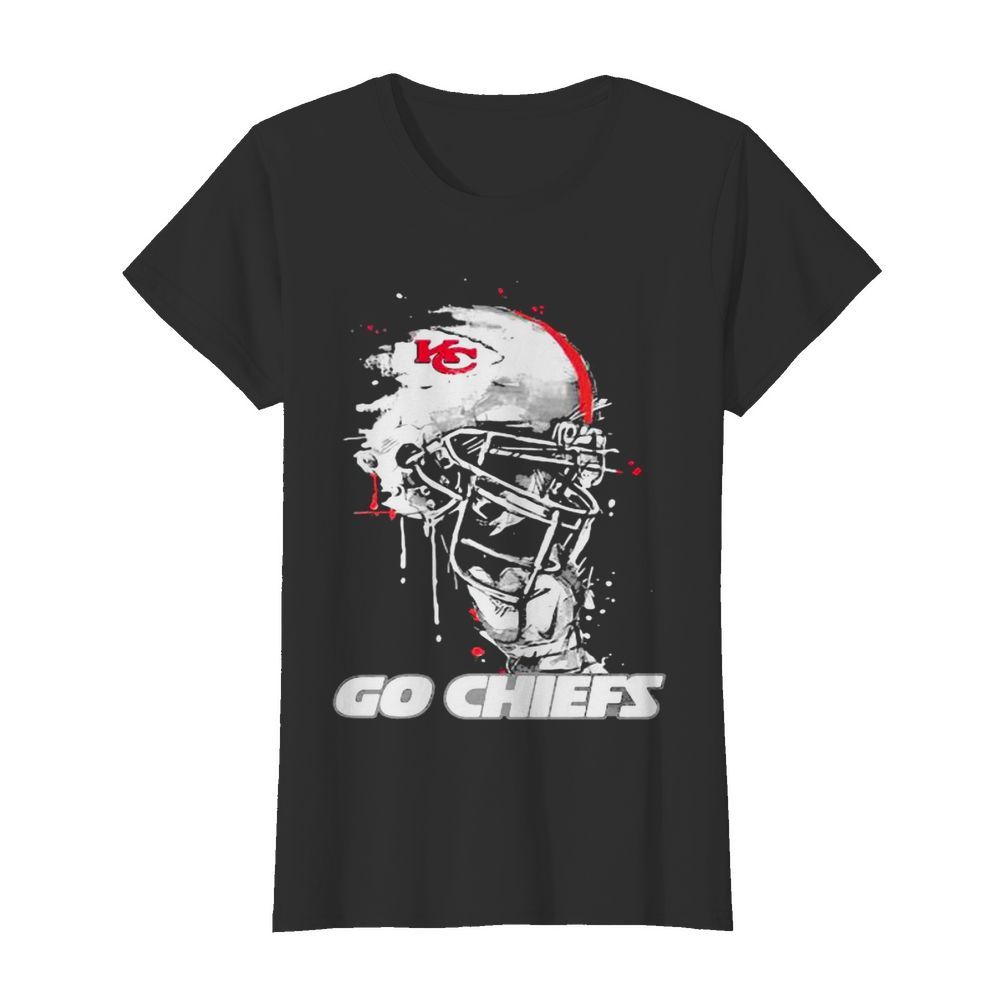 Go Chiefs Kansas City Football Skull  Classic Women's T-shirt