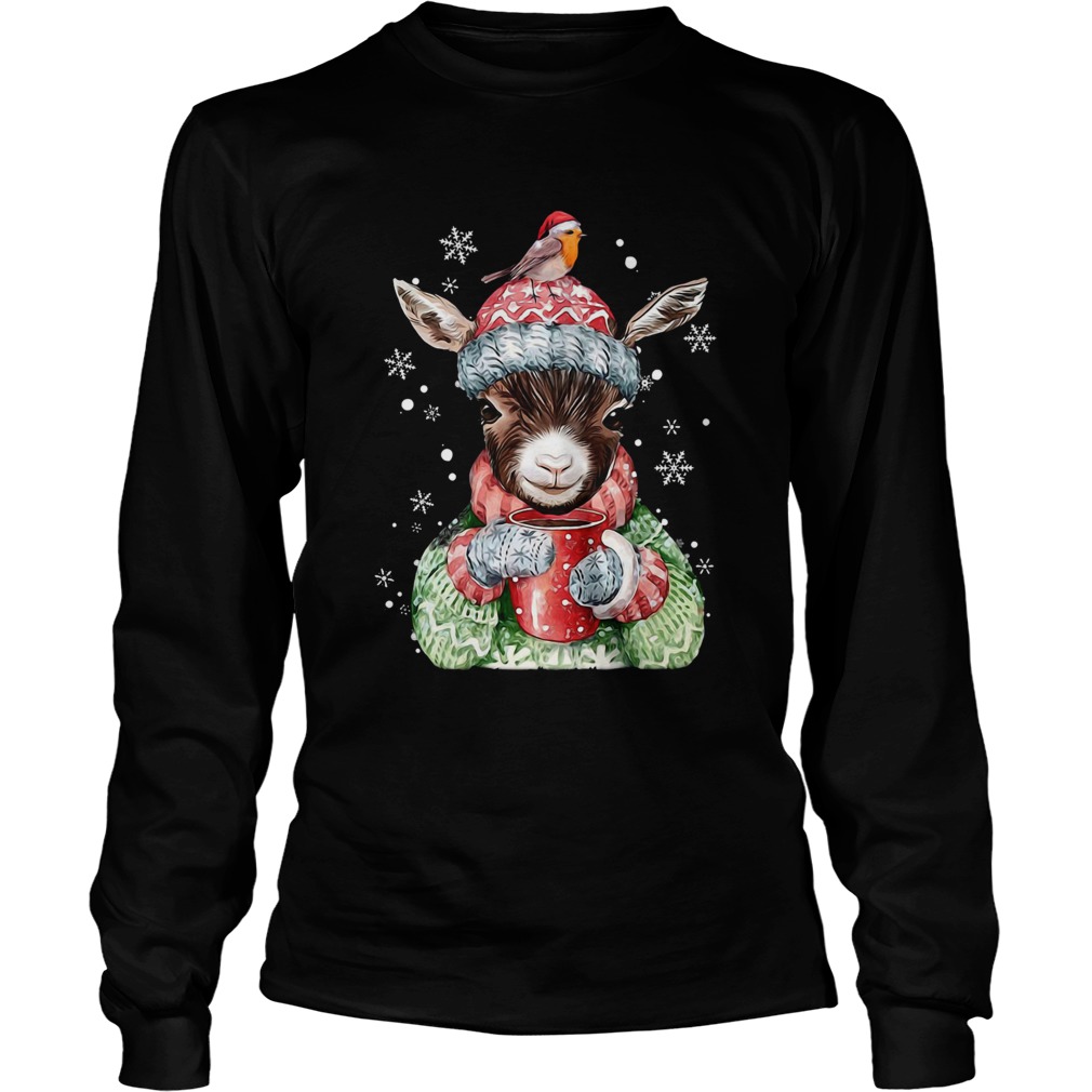 Goat Warm Winter Gift For Farm Animal Lover Ugly Christmas  Long Sleeve