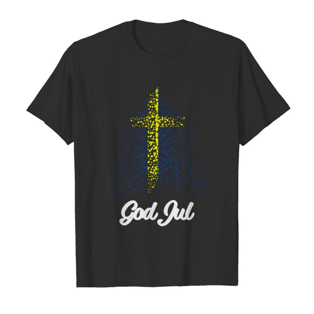 God Jul Sweden Flag Tree shirt