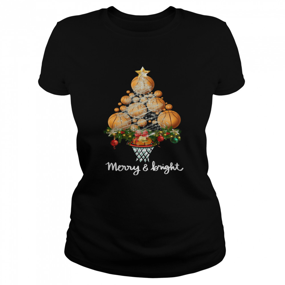 Good Volleyball Merry And Bright Christmas Tree  Classic Women's T-shirt