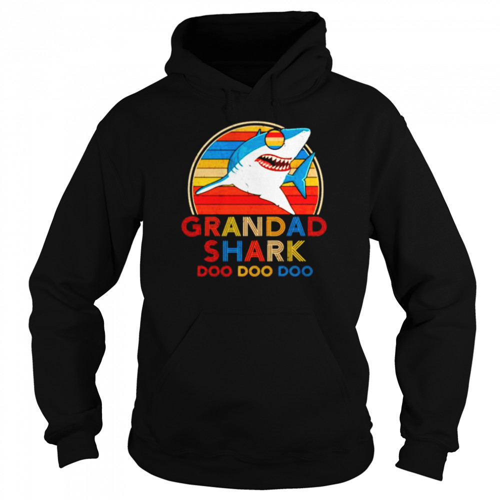 Grandad Shark Doo Doo Doo Vintage  Unisex Hoodie