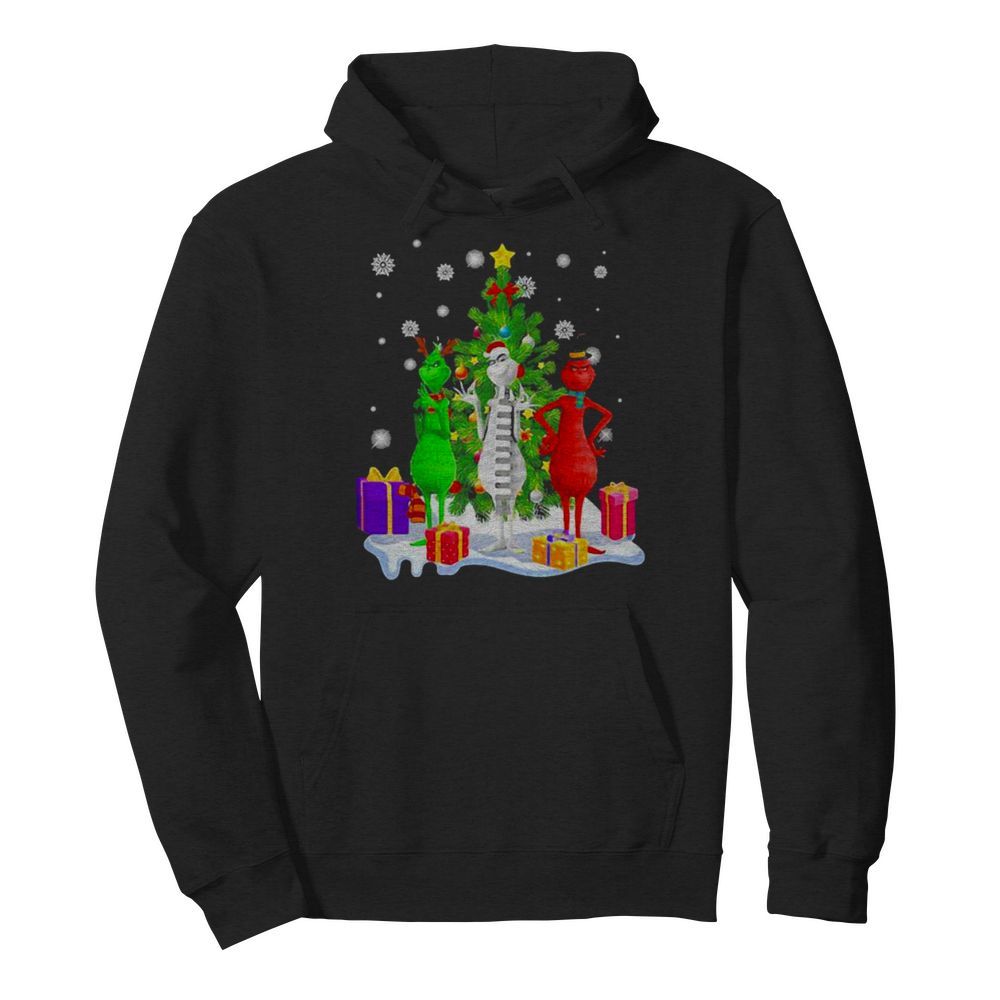 Grinch Red White Christmastree Merry Xmas  Unisex Hoodie