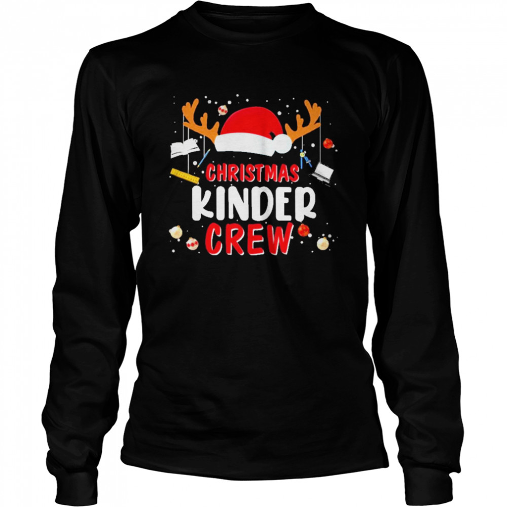 Hat santa christmas kinder crew sweat  Long Sleeved T-shirt