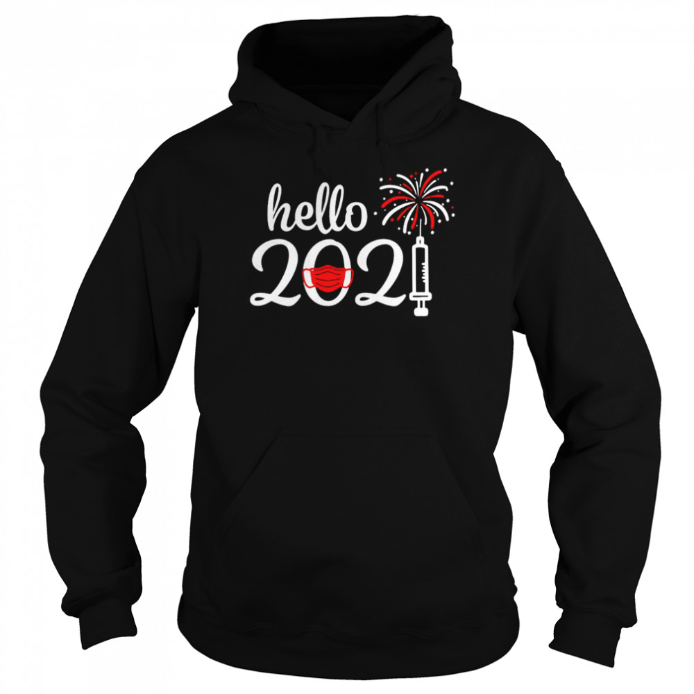 Hello 2021 Face Mask Christmas  Unisex Hoodie