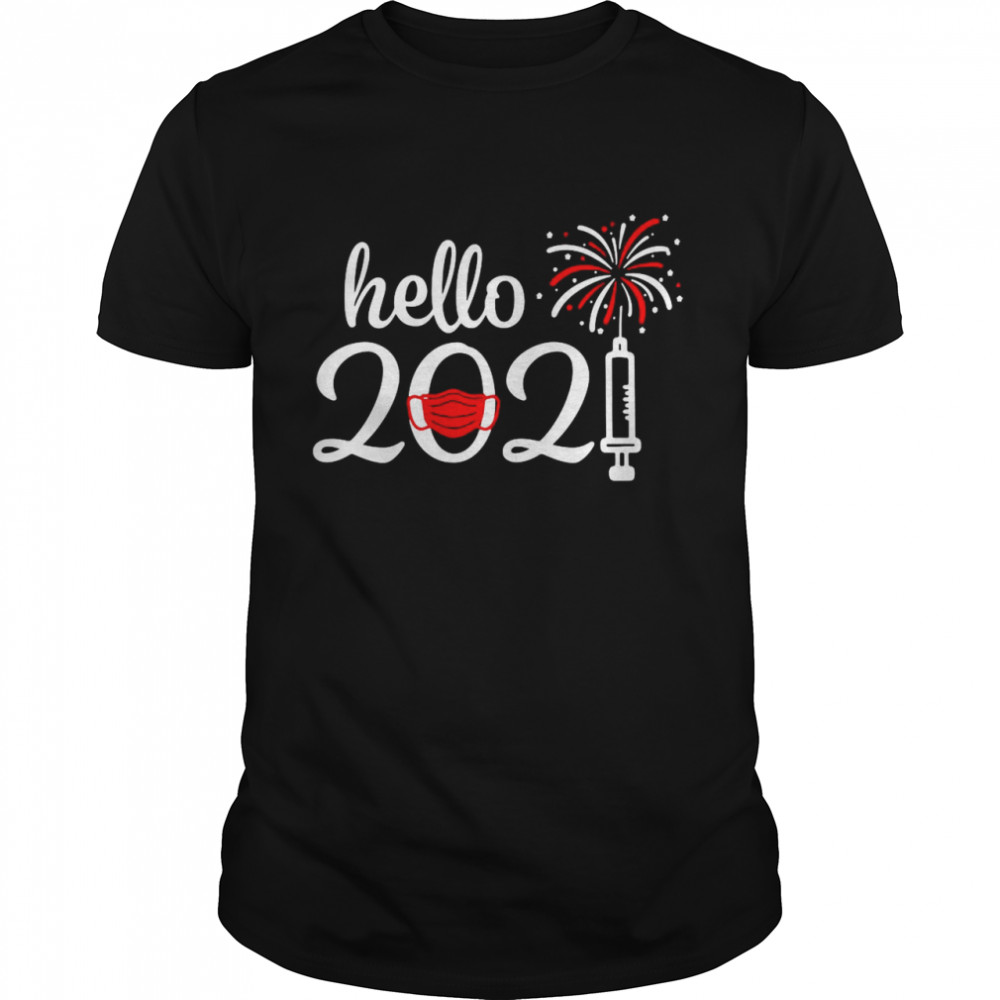 Hello 2021 Face Mask Christmas  Classic Men's T-shirt