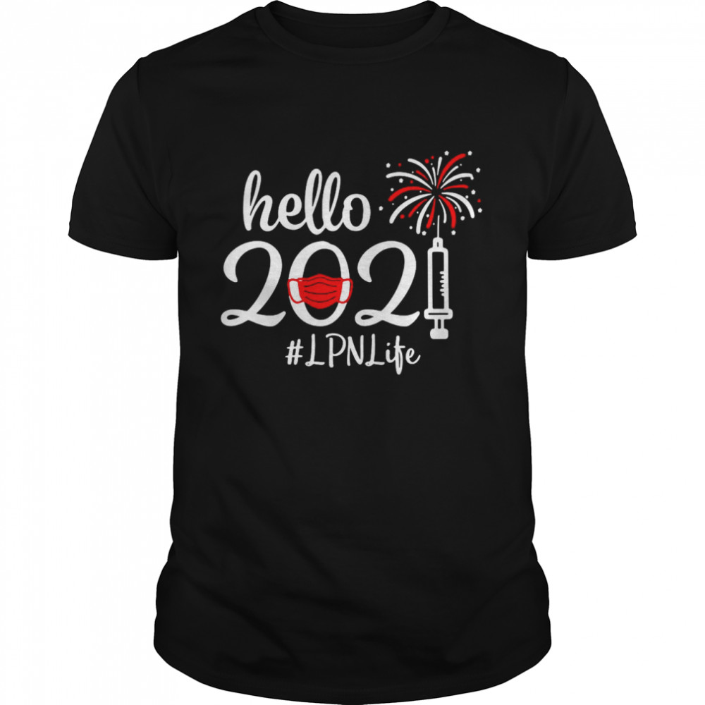 Hello 2021 LPN Life Face Mask Christmas shirt