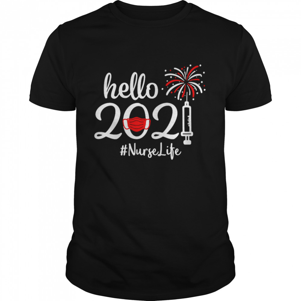 Hello 2021 Nurse life Face Mask Christmas shirt