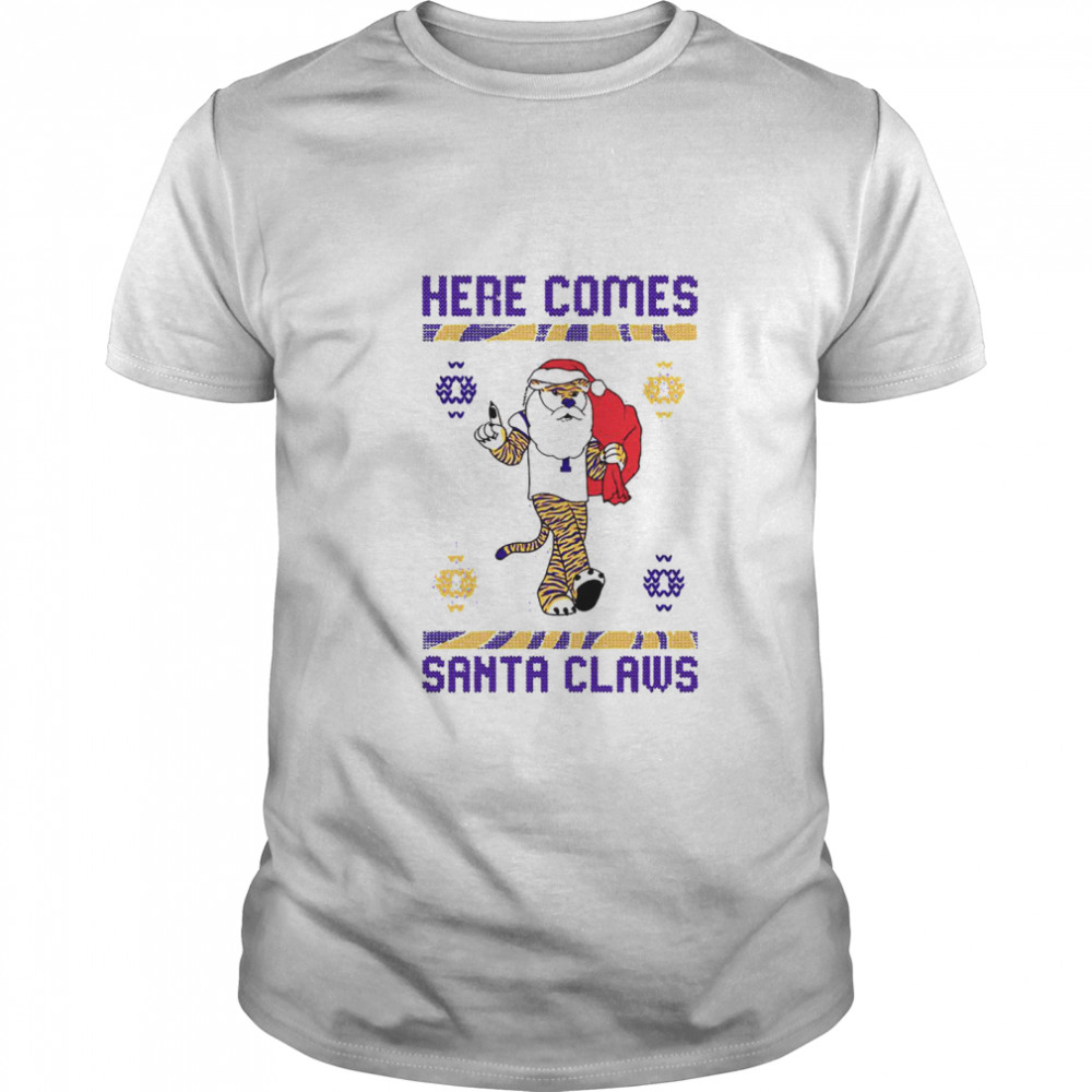 Here comes Santa Claws Ugly Christmas  Classic Men's T-shirt