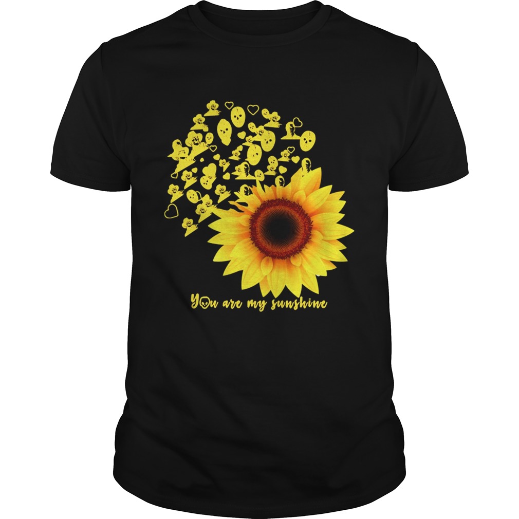 Horror Character Sunflower You Are My Sunshine shirt