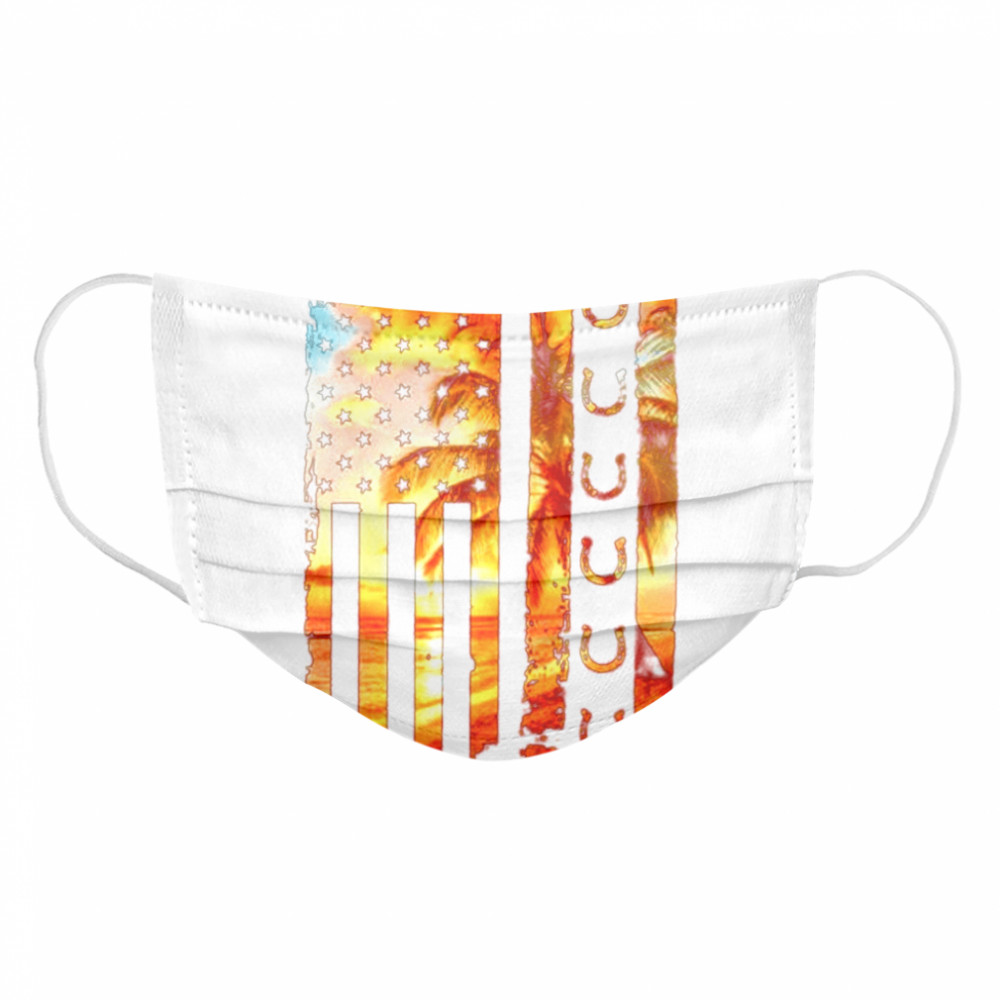 Horse American flag  Cloth Face Mask