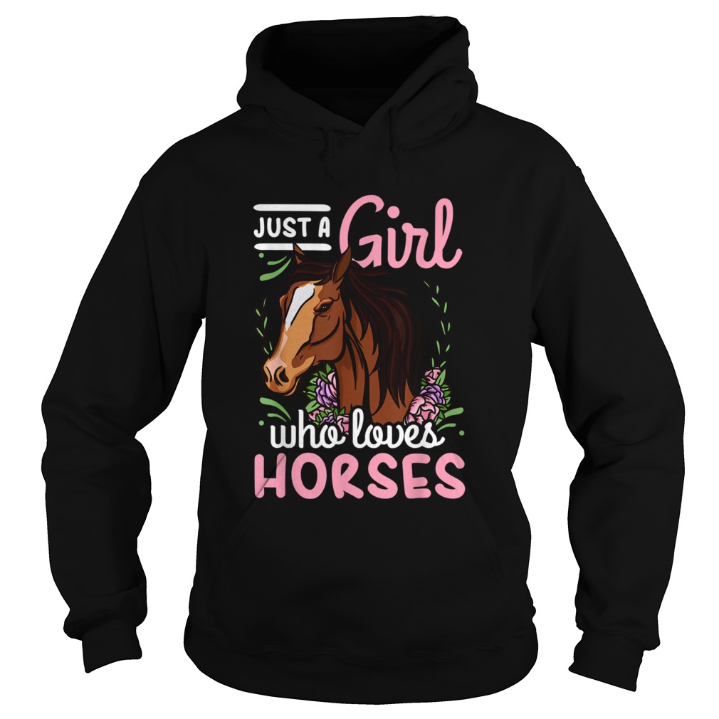 Horse Just a Girl Who Loves Horses Riding Show Jumping  Hoodie