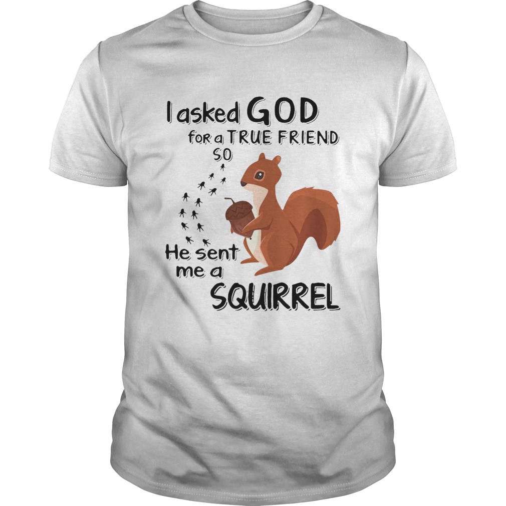 I Asked God For A True Friend So He Sent Me A Squirrel shirt