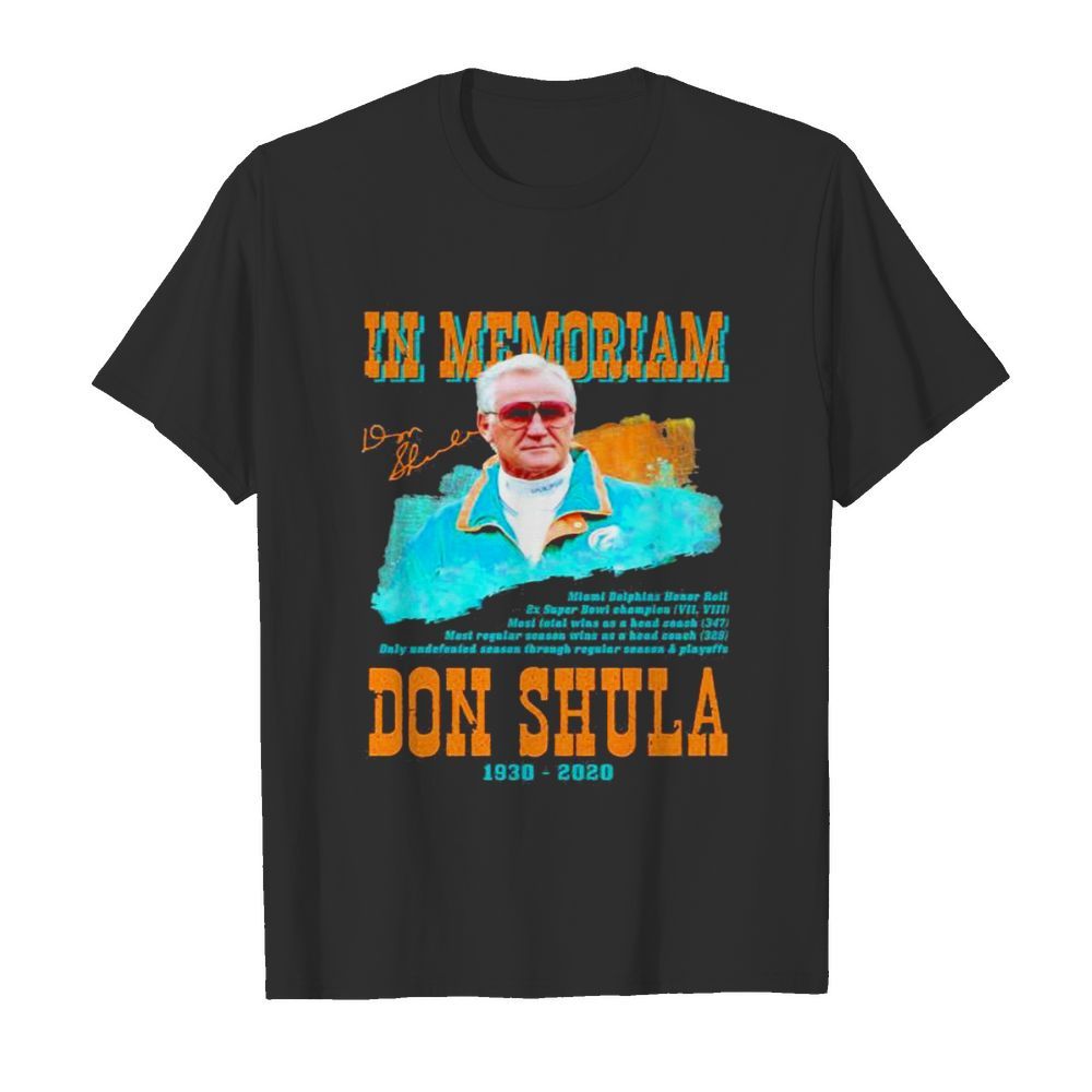 In Memoriam Don Shula 1930 2020 Signature shirt