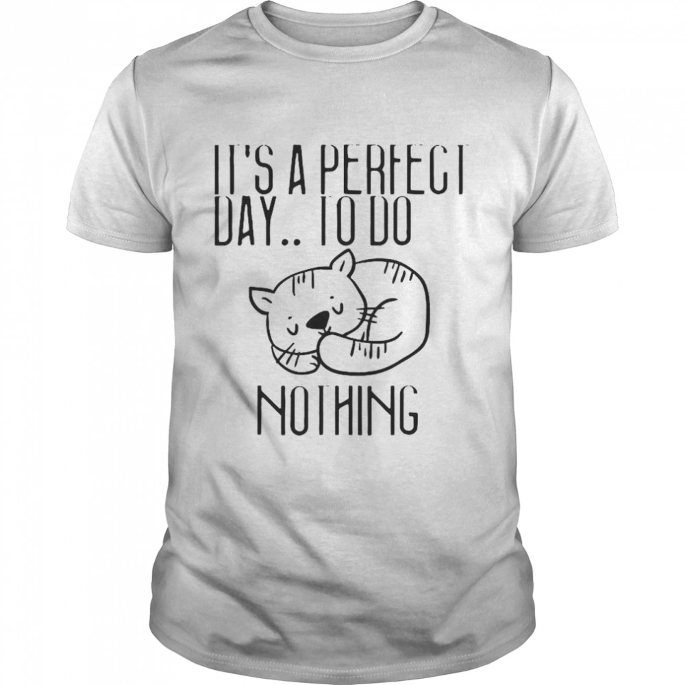 It’s A Perfect Day To Do Nothing For Cat Lovers shirt