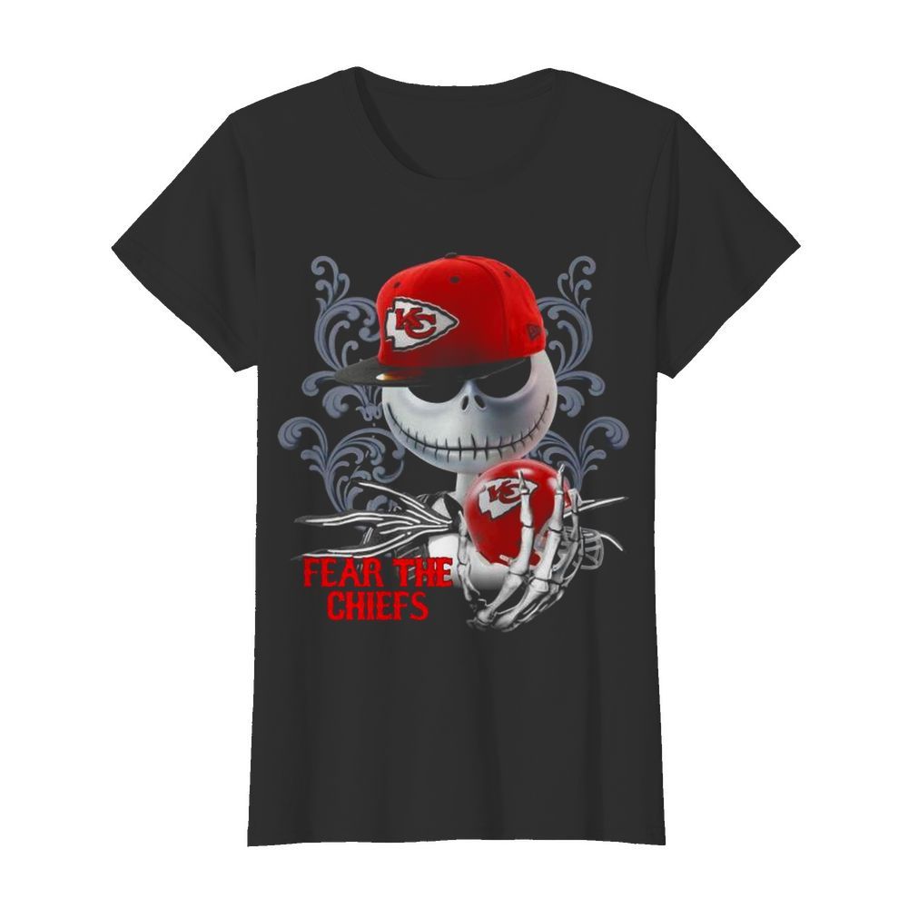 Jack Skellington Fear The Kansas City Chiefs  Classic Women's T-shirt