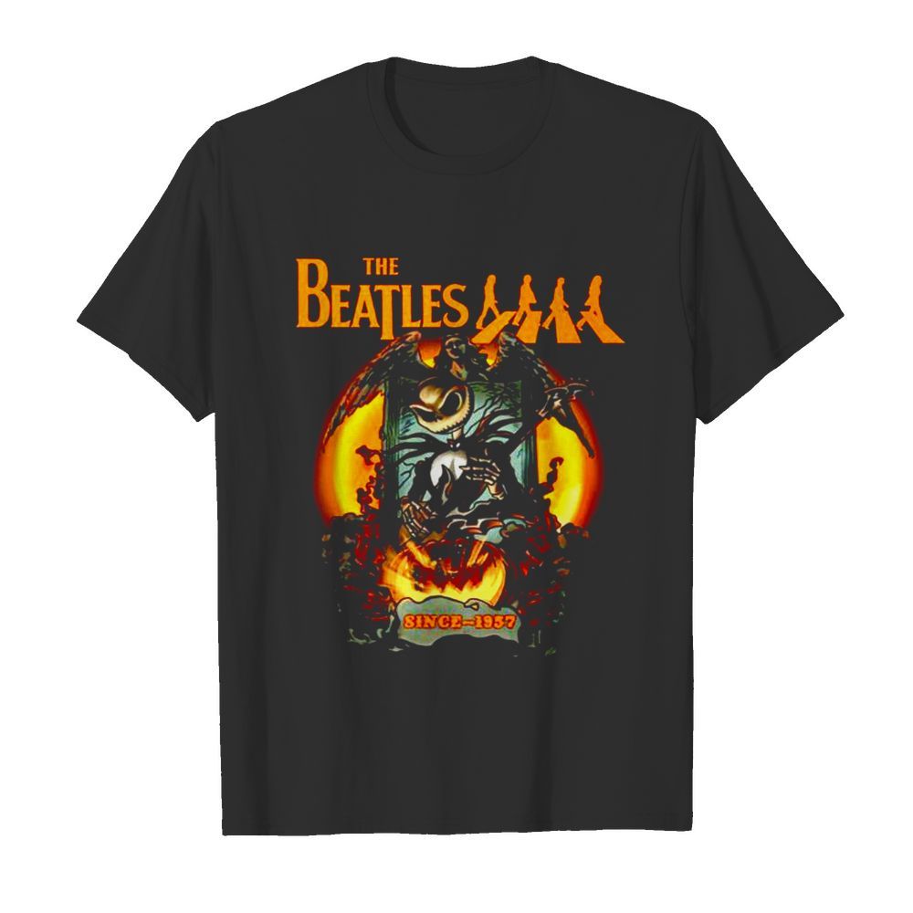 Jack Skellington The Beatles abbey road since 1957 shirt