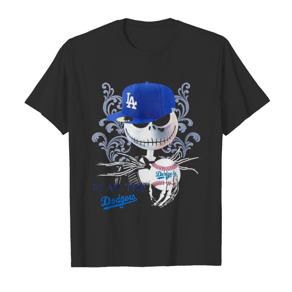 Jack Skellington fear the Los Angeles Dodgers shirt