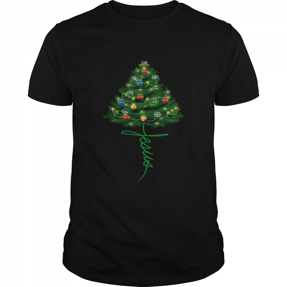 Jesus Christmas tree shirt