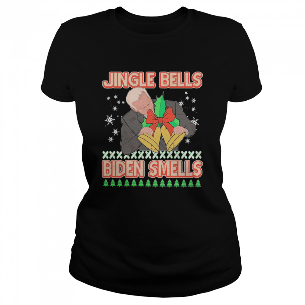 Jingle Bells Biden Smells Ugly Christmas 2020  Classic Women's T-shirt