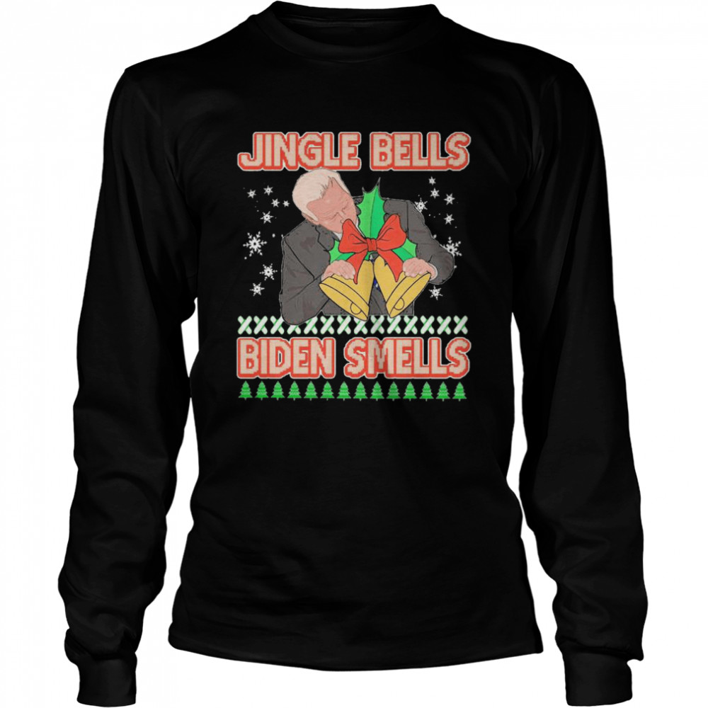 Jingle Bells Biden Smells Ugly Christmas 2020  Long Sleeved T-shirt