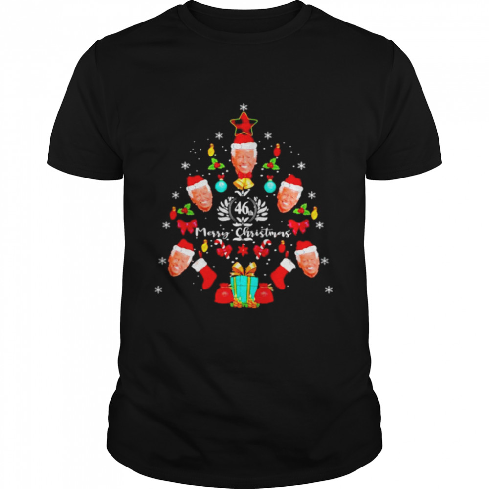 Joe Biden Christmas tree 46th Merry Christmas shirt