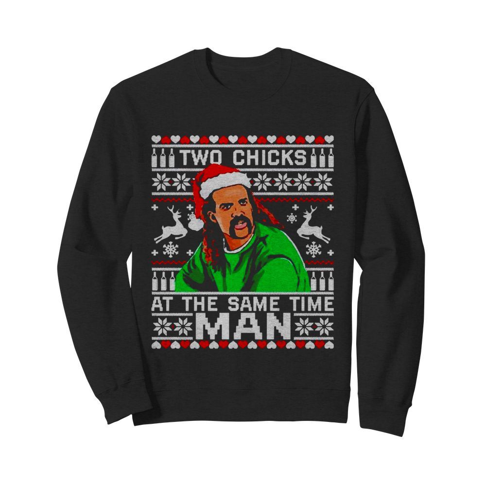 Joe Exotic Santa Two chicks at the same time Christmas  Unisex Sweatshirt