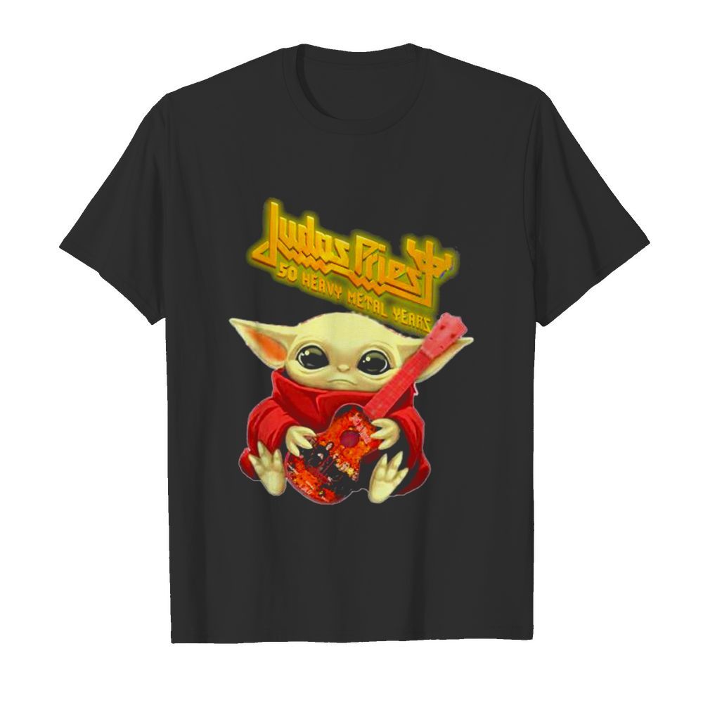 Judas Priest To Play 50 Heavy Metal Years Yoda Guitar  Classic Men's T-shirt