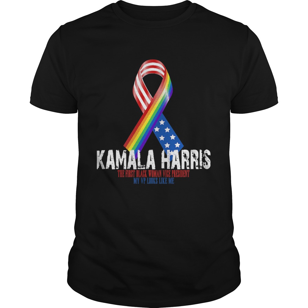 Kamala Harris The First Black Woman Vice President My Vp Looks Like Me Ribbon Lgbt American Flag sh