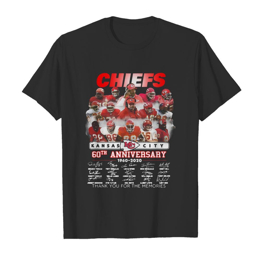 Kansas City Chiefs 61St Anniversary 1960 2021 thank signatures shirt