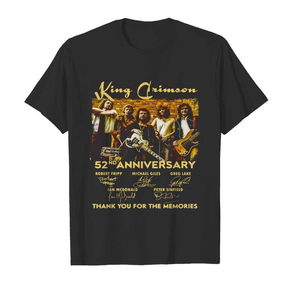 King Crimson 52nd Anniversary Thank You For The Memories Signatures  Classic Men's T-shirt