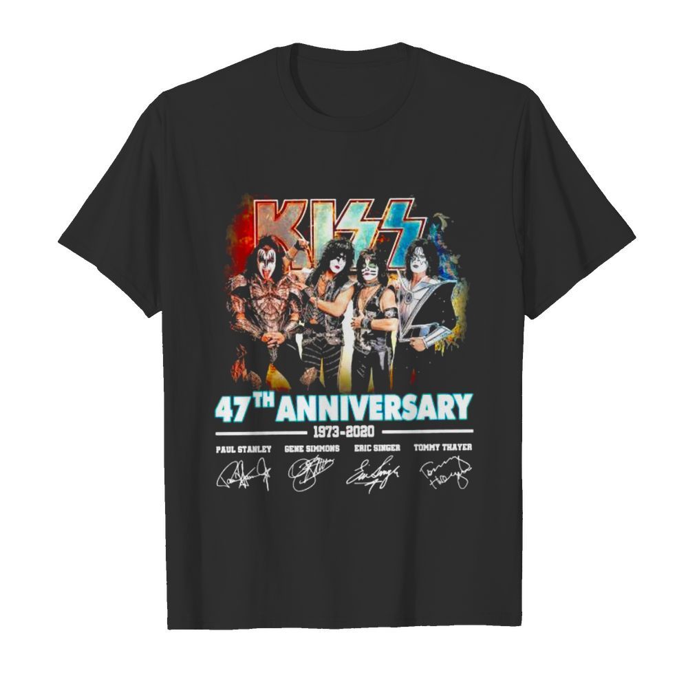 Kiss 47th anniversary 1973-2020 signature shirt