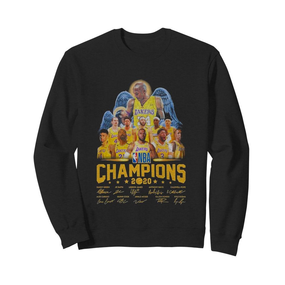 Kobe Bryant Angel Los Angeles Lakers player NBA Champions 2020 signatures  Unisex Sweatshirt