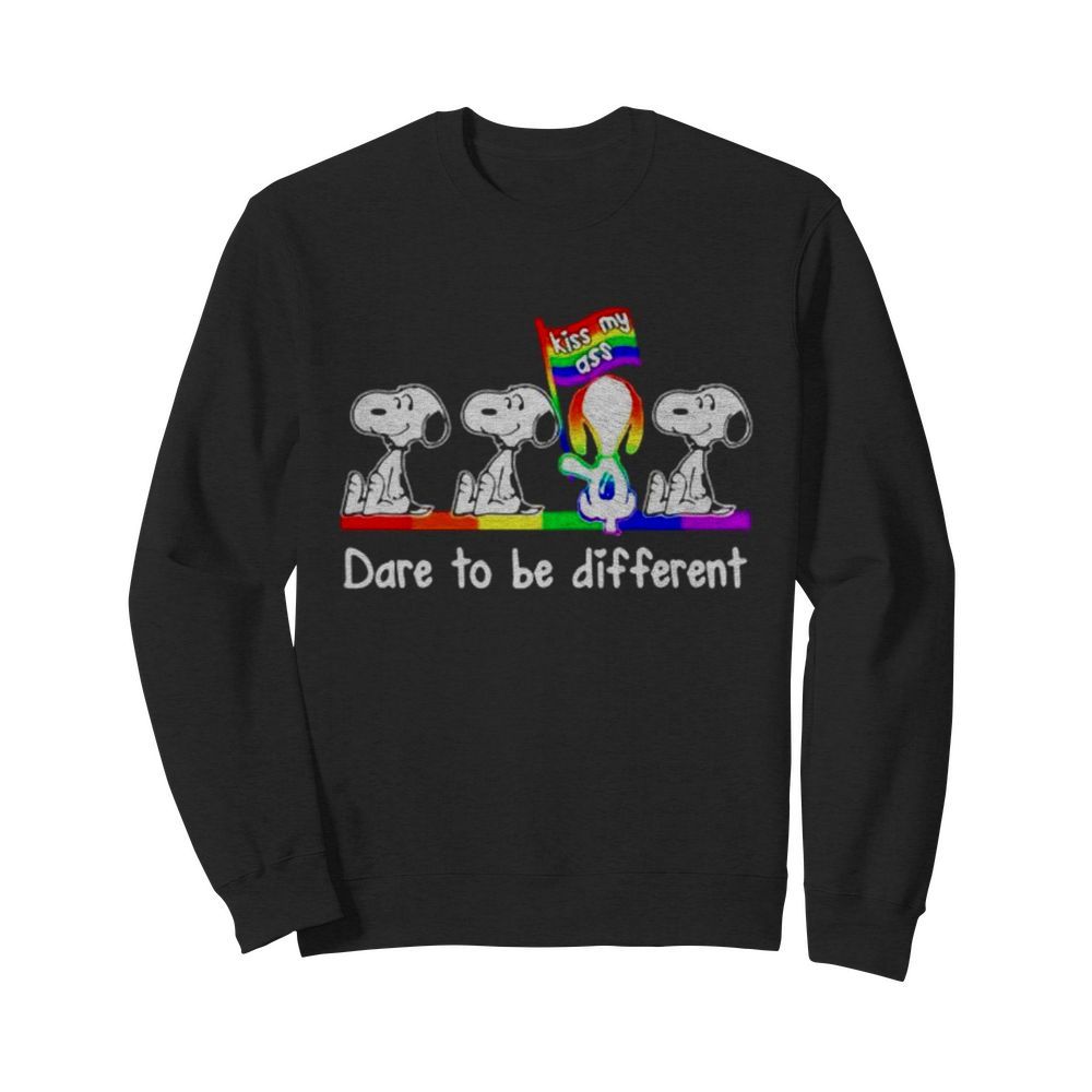 LGBT Pride Snoopy kiss my ass dare to be different  Unisex Sweatshirt