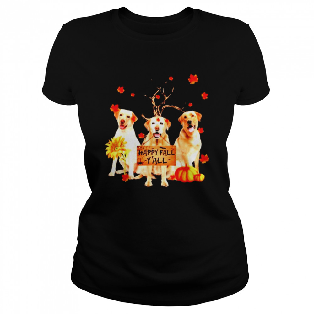 Labrador Retriever Happy Fall Yall  Classic Women's T-shirt