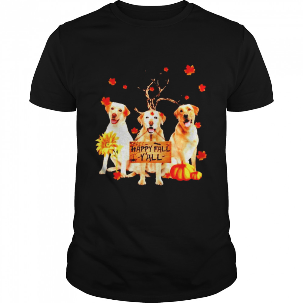 Labrador Retriever Happy Fall Yall  Classic Men's T-shirt