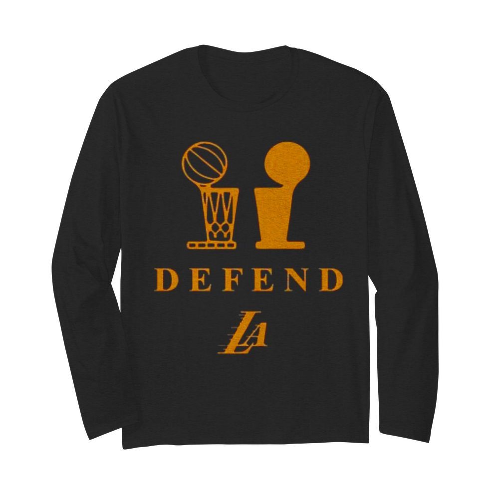 Lakers Trophy Defend  Long Sleeved T-shirt 