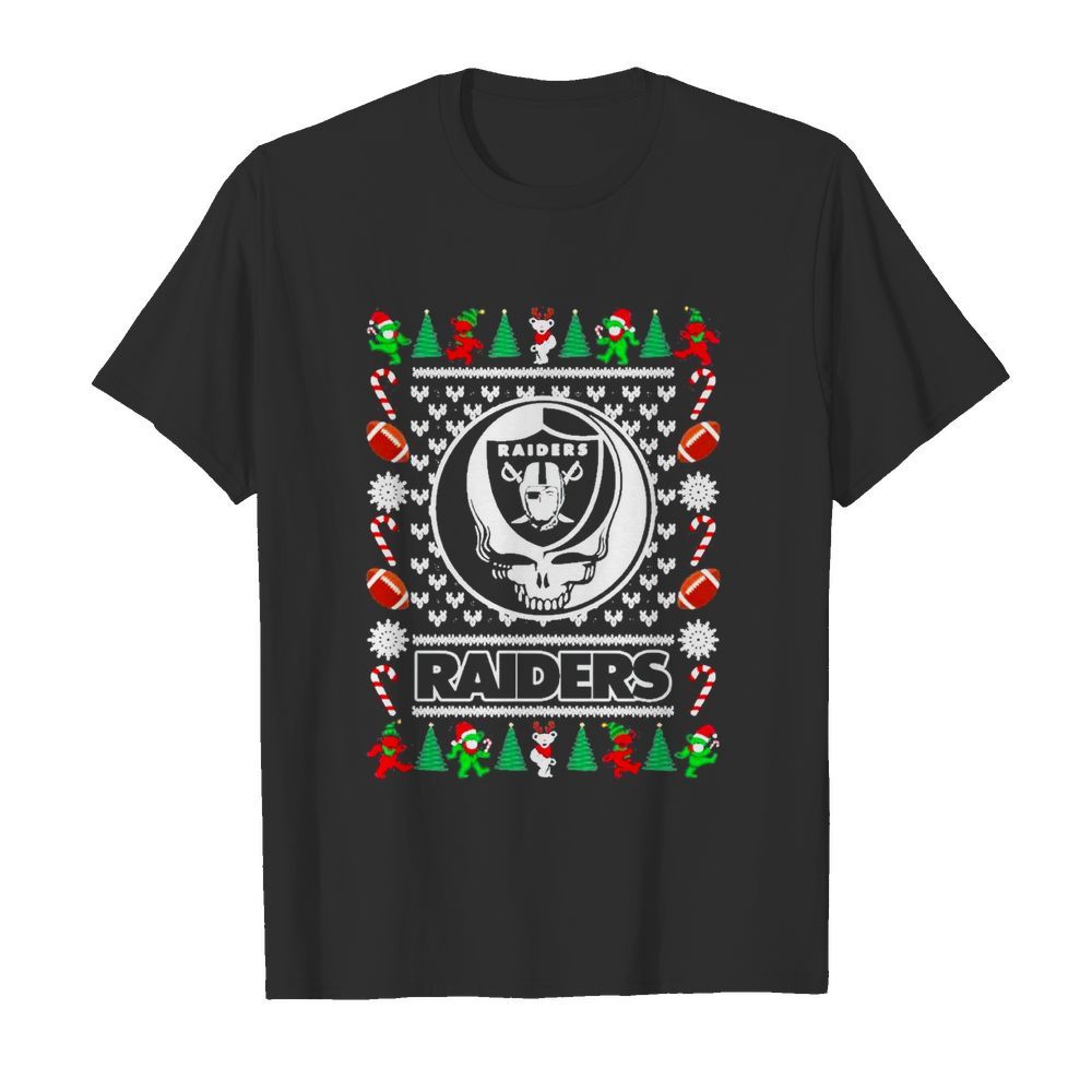 Las vegas raiders grateful dead ugly christmas  Classic Men's T-shirt