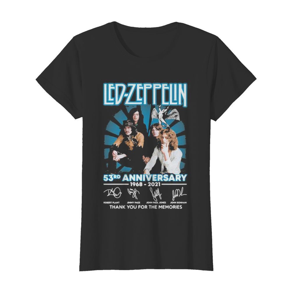 Led-Zeppelin 53rd Anniversary 1968 2021 Thank You For The Memories Signature  Classic Women's T-shirt