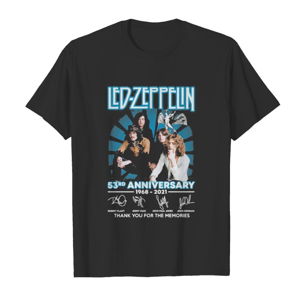 Led-Zeppelin 53rd Anniversary 1968 2021 Thank You For The Memories Signature  Classic Men's T-shirt