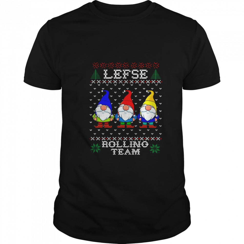 Lefse Rolling Team Christmas Baking Tomte Gnome Xmas shirt