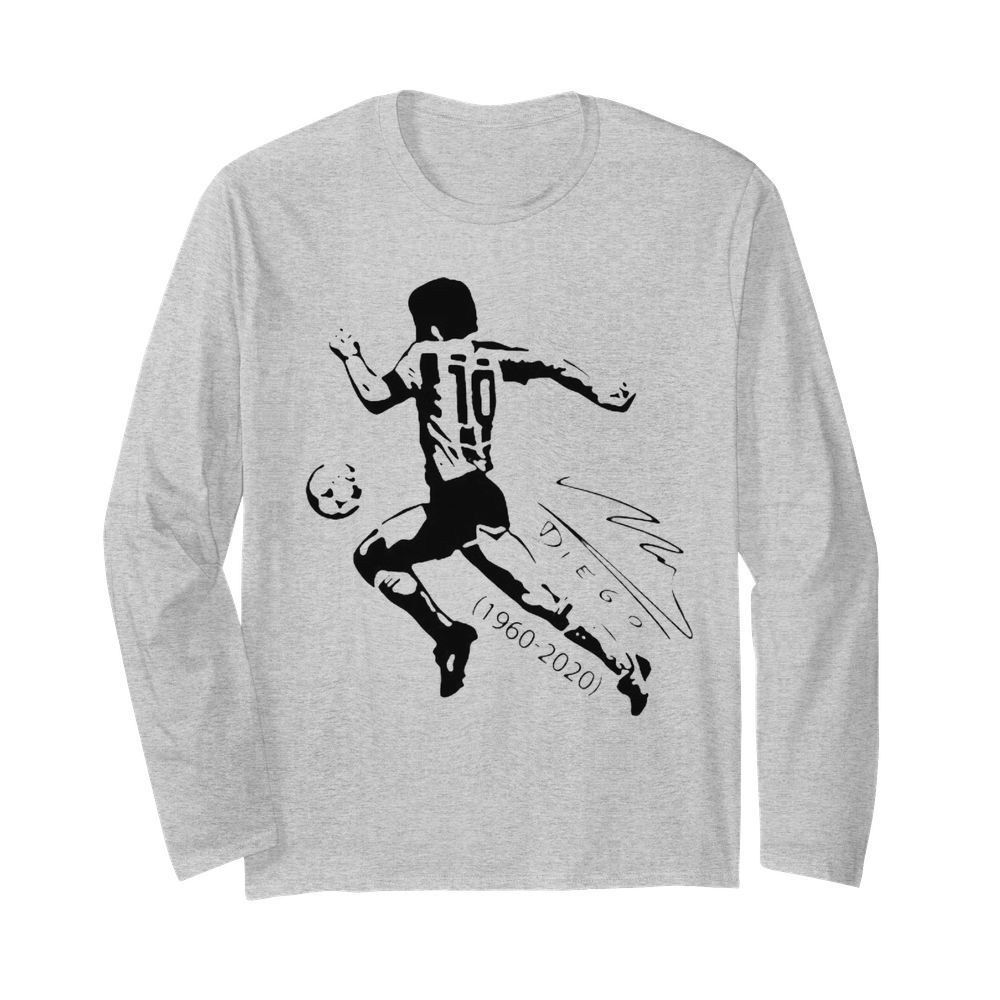 Legend Football Diego Maradona Signuature 1960 2020  Long Sleeved T-shirt 