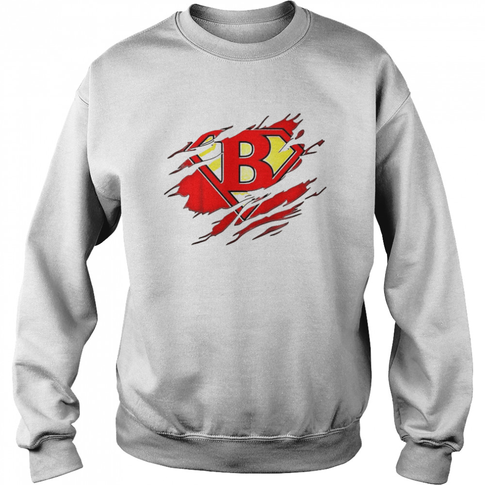 Letter B Name Super Hero Accessories  Unisex Sweatshirt